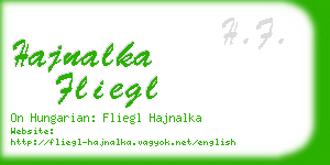 hajnalka fliegl business card